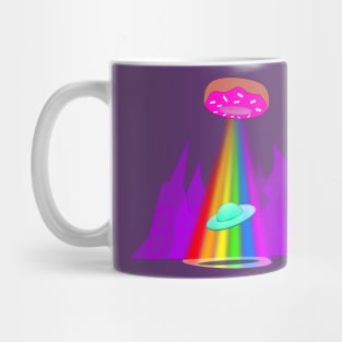 Rainbow Donut UFO Mountains Inspiration Mug